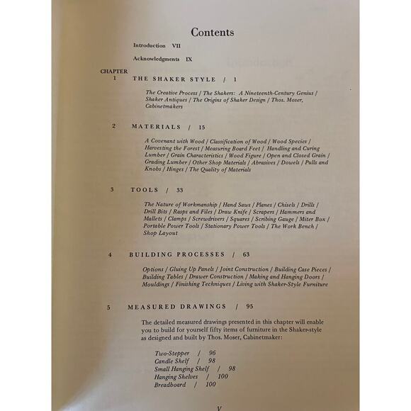 How to build shaker furniture by Thos. Moser. Hard Cover Dust Jacket 1977 - Picture 5 of 8